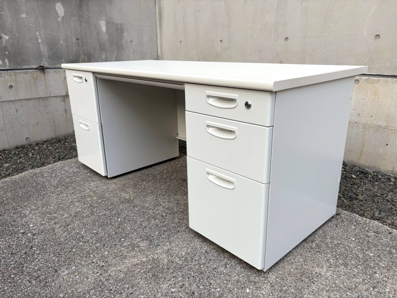 ETデスクシリーズ　両袖机　W1600 　中古