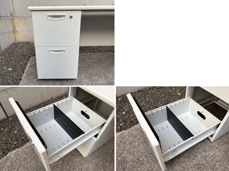 ETデスクシリーズ　両袖机　W1600 　中古_6