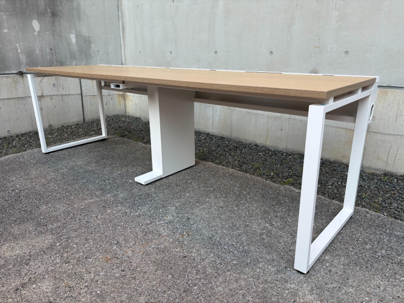 プレノデスクシステム　片面フリーアドレス　W2400/D600　中古　＊脚部カバー欠品_0