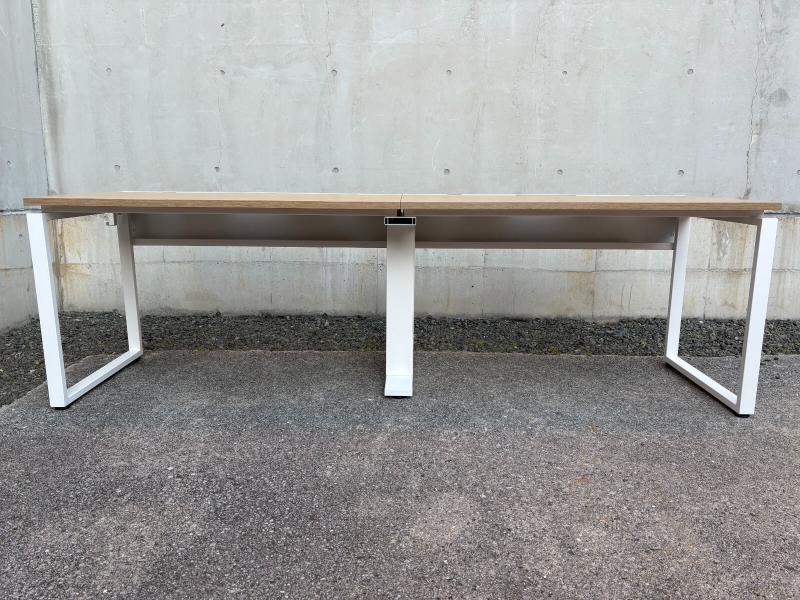 プレノデスクシステム　片面フリーアドレス　W2400/D600　中古　＊脚部カバー欠品_1