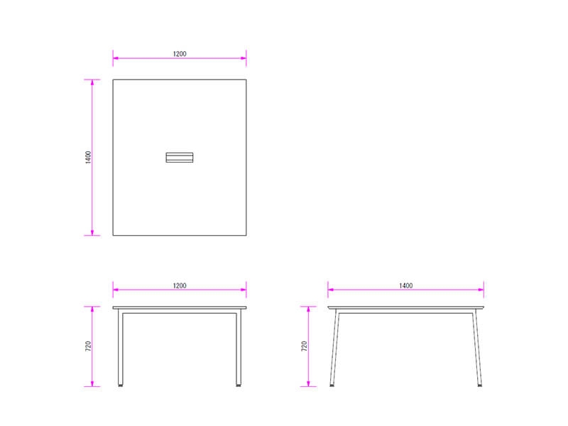 MUEシリーズ　会議テーブル　ホワイト天板　W3600　新品_7