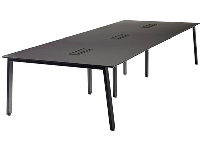 MUEシリーズ　会議テーブル　ブラック天板　W3600　新品_0