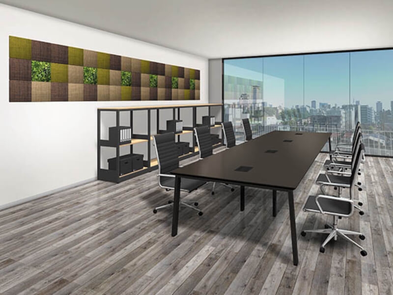 MUEシリーズ　会議テーブル　ブラック天板　W3600　新品_1