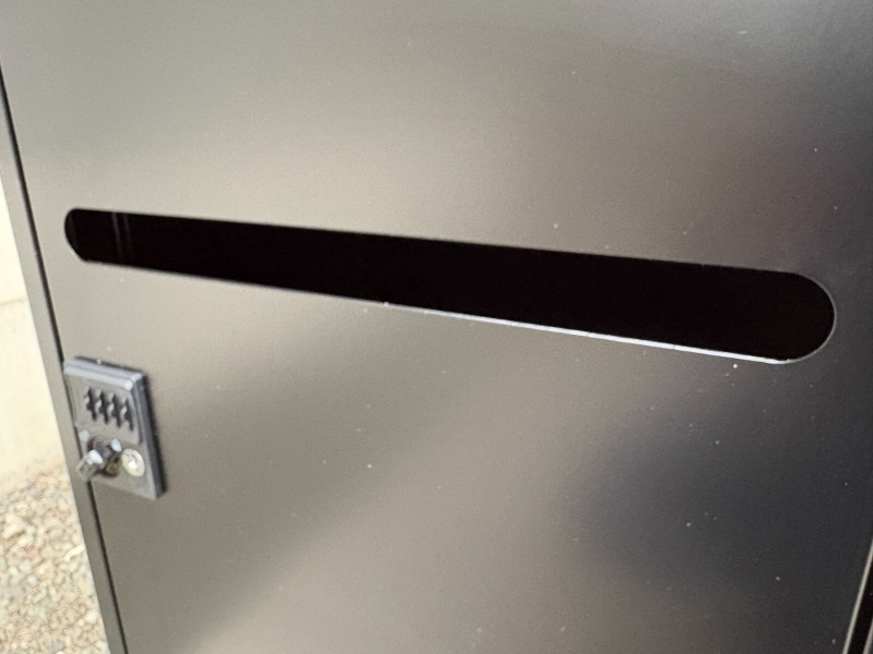 書類分類用キャビネット　ダイヤル錠（非常開錠キー付き）　ブラック　中古_4