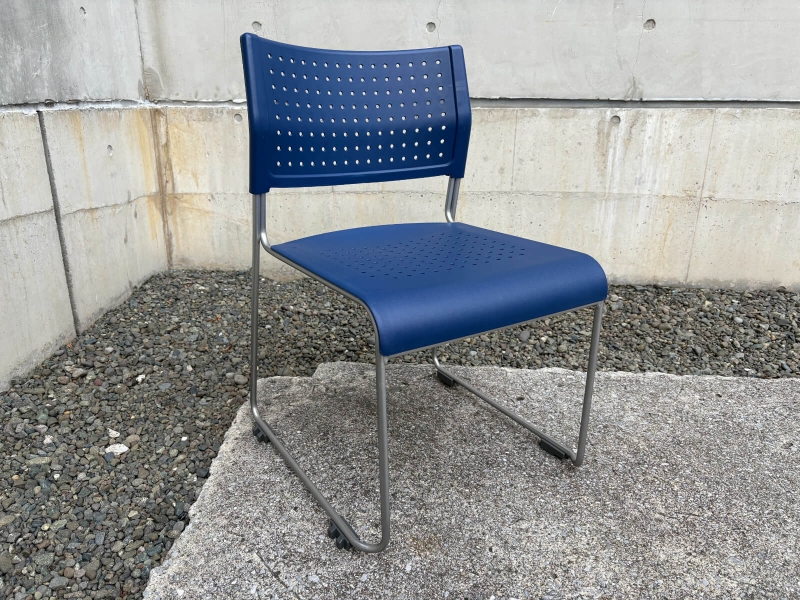 ライタス　スタッキングチェア　ブルー　中古_0