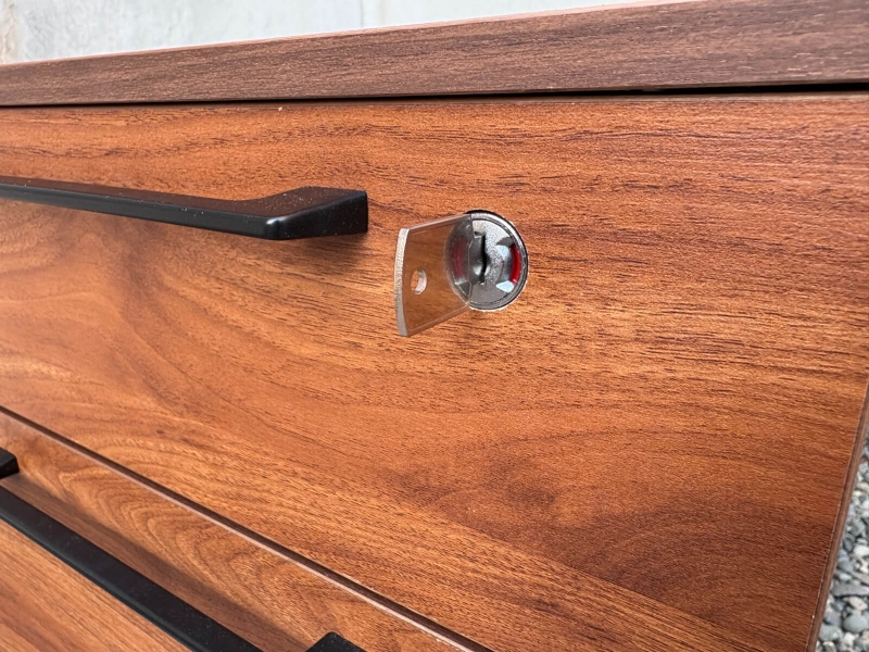 木目調デスクワゴン　HGS-3B　ウォールナット　中古_3