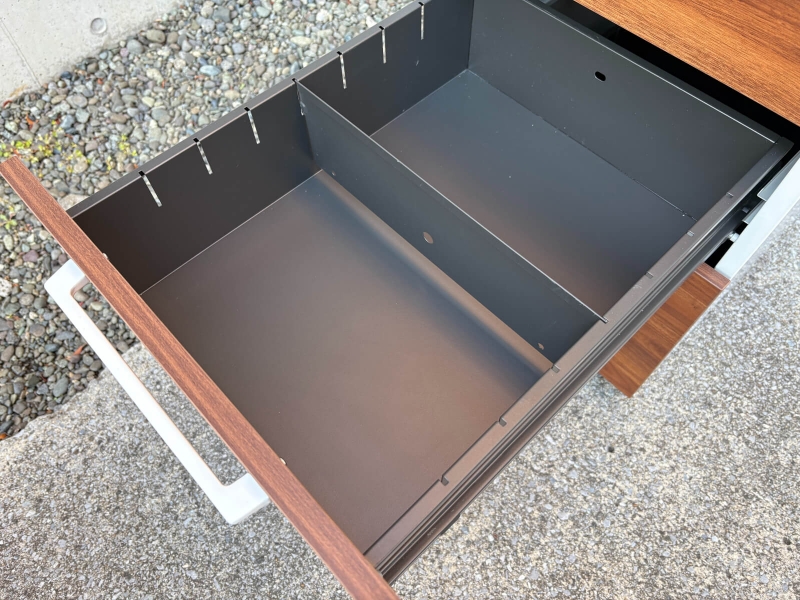 木目調デスクワゴン　HGS-3W　ウォールナット　中古_5