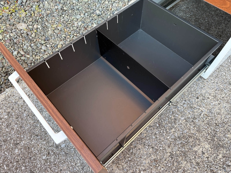 木目調デスクワゴン　HGS-3W　ウォールナット　中古_6