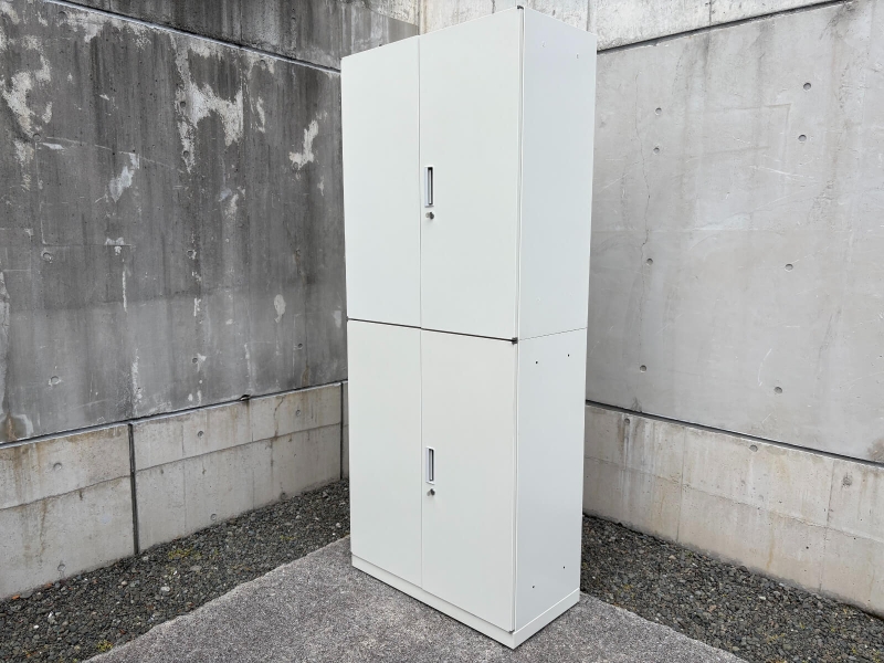 HSウォール　両開+両開キャビネット　上下セット（A4 6段対応） 中古