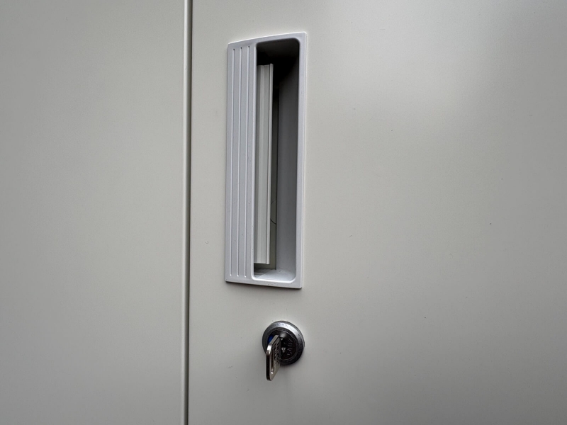 HSウォール　両開+両開キャビネット　上下セット（A4 6段対応） 中古_3