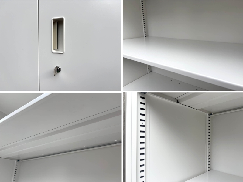 シンラインシリーズ　両開+3段ラテラル（A4 6段対応）　ホワイト　中古_3