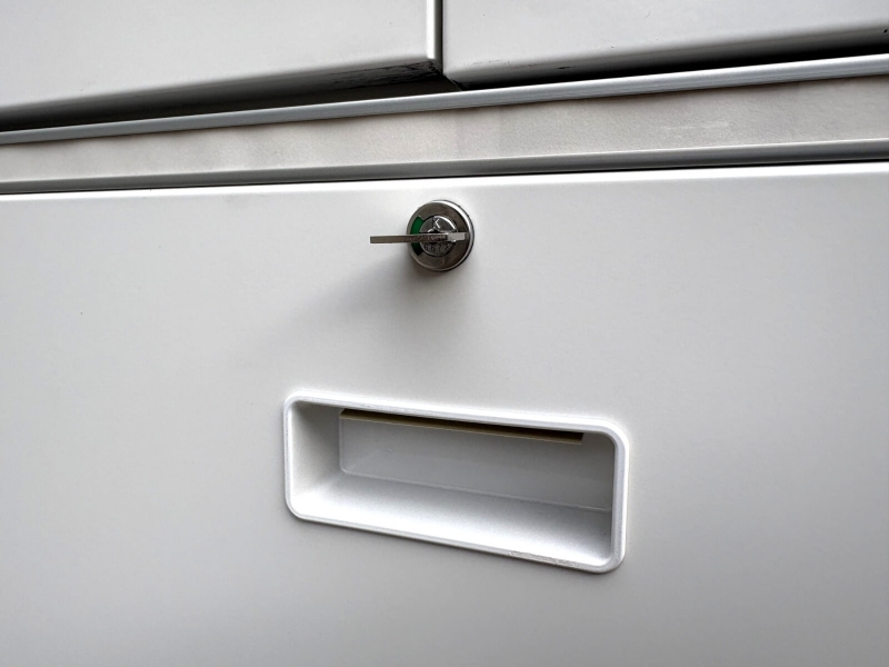 シンラインシリーズ　両開+3段ラテラル（A4 6段対応）　ホワイト　中古_5