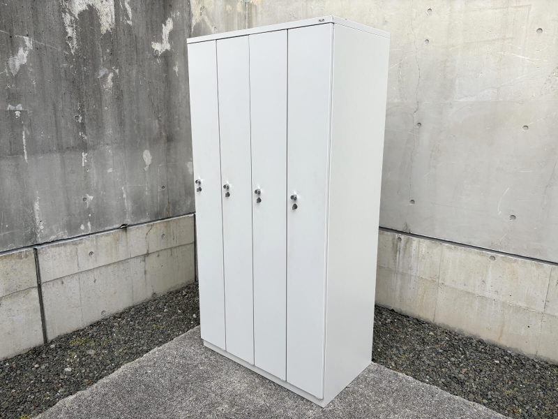 4人用ロッカー　SL-42　ホワイト　中古_0
