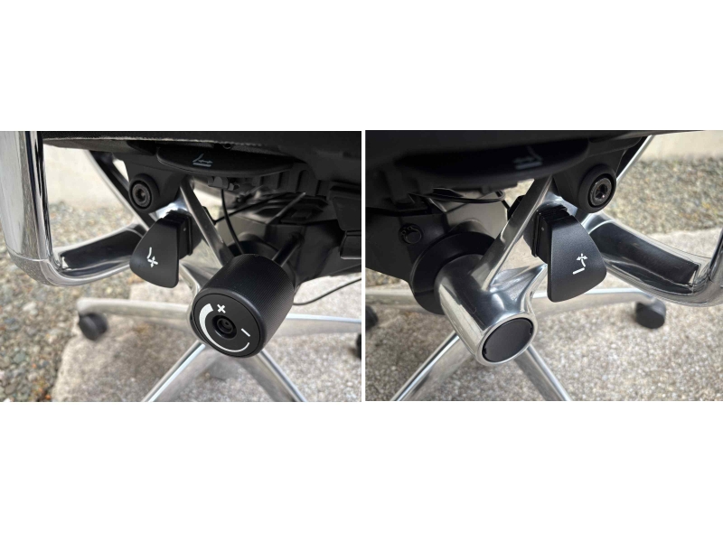 ゼファーチェア 　メッシュタイプ　ブラック　中古【肘パッド新品】_6