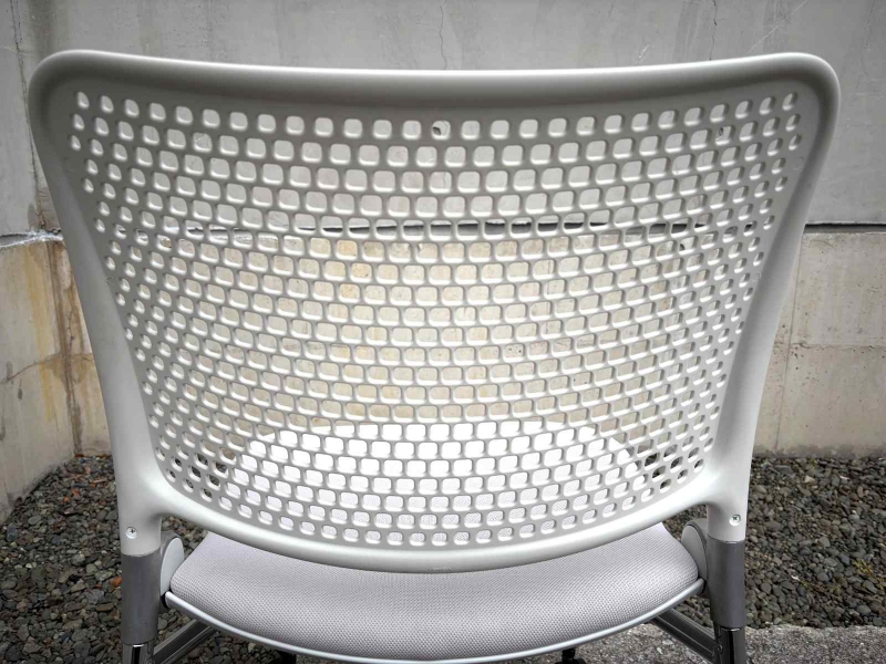 ブルーメ　ミーティングチェア　ホワイト×ライトグレー　中古_3