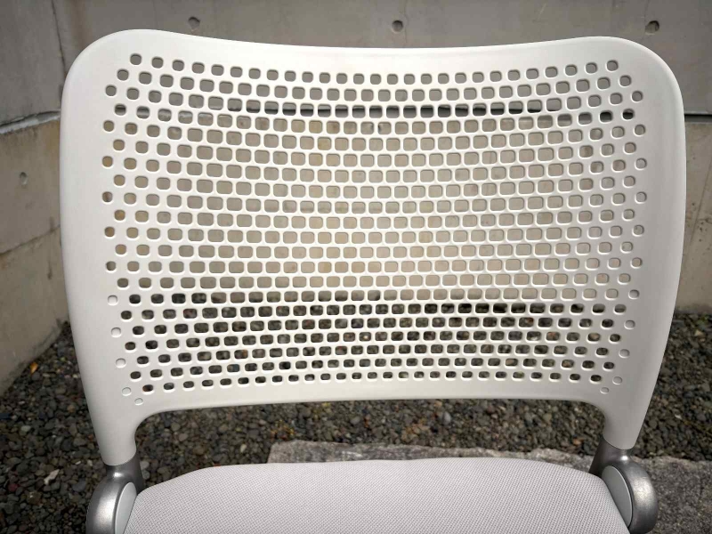 ブルーメ　ミーティングチェア　ホワイト×ライトグレー　中古_4