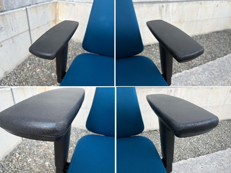 ウィザード２チェア　ブルー　可動肘・ハンガー付　中古_4