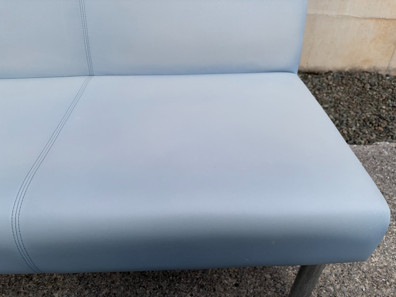 ロビーチェア　LB55　3人用　ライトブルー　中古_5