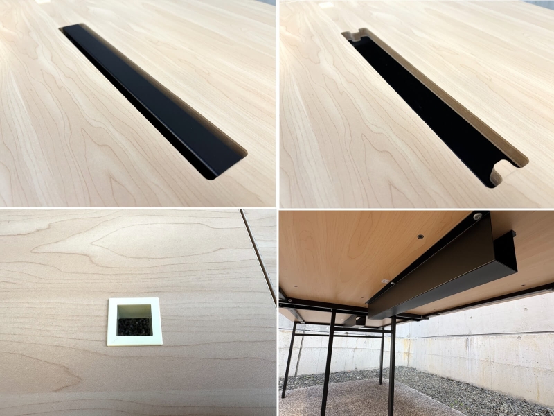 ミーティングテーブル　W2000/D1000㎜　中央配線機能付き　中古_5