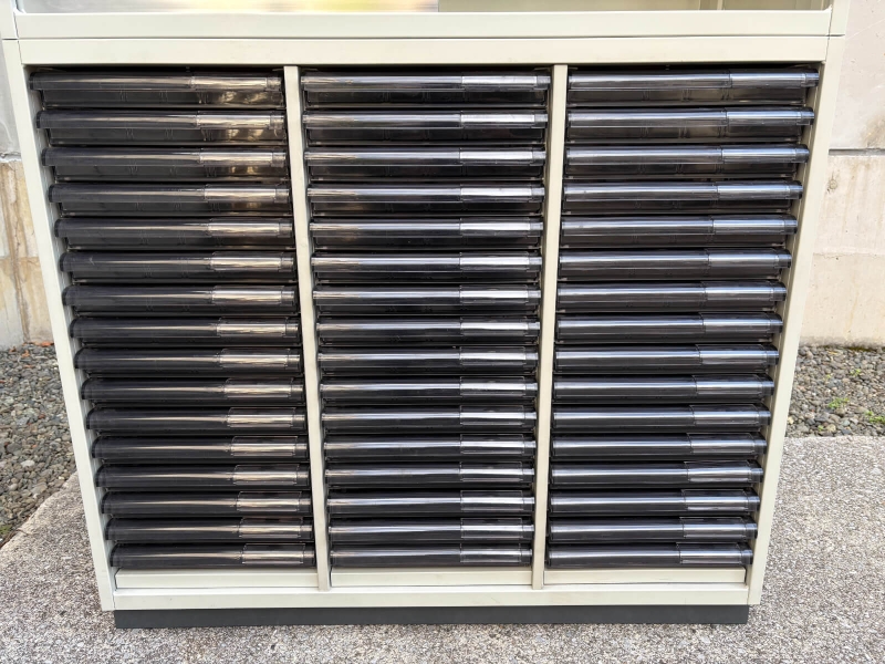 LX-5シリーズ　ガラス戸+トレーキャビネット　上下セット　中古_5