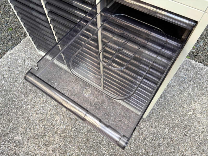 LX-5シリーズ　ガラス戸+トレーキャビネット　上下セット　中古_6