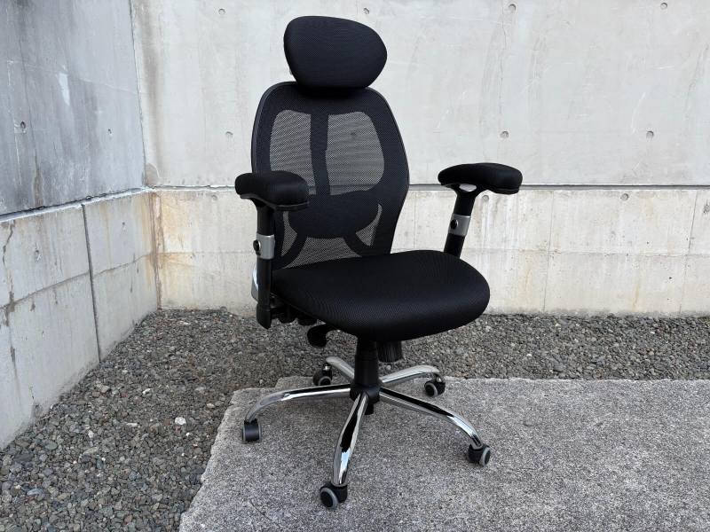 ヘッドレスト付き　パソコンチェア　中古_0