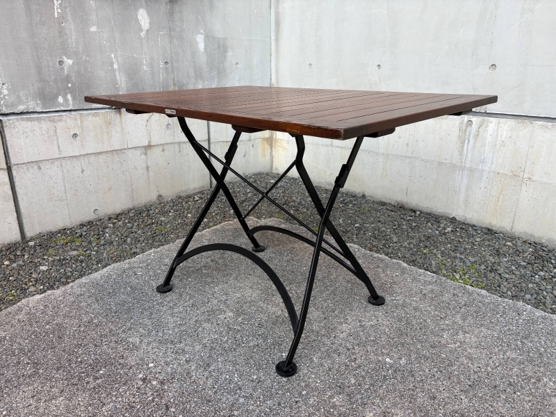 折り畳み式ガーデンテーブル　W1200/D800㎜　中古_0