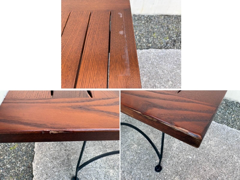 折り畳み式ガーデンテーブル　W1200/D800㎜　中古_4