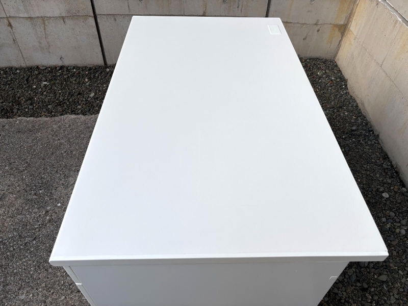 ピクサ２シリーズ　片袖机　W1200　ホワイト　中古_3