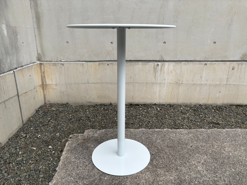 円形ハイテーブル　スチール天板　700Φ　中古_4