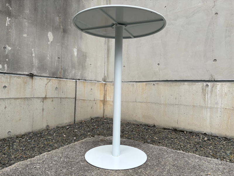 円形ハイテーブル　スチール天板　700Φ　中古_5