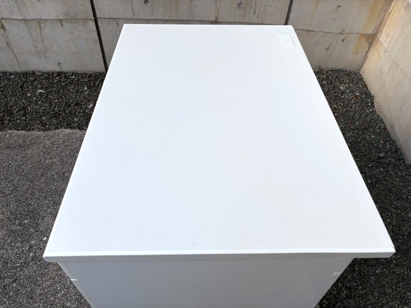 ピクサ２シリーズ　片袖机　W1000　ホワイト　中古_3