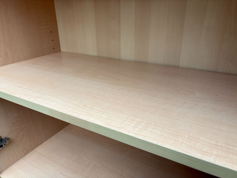 ガラス+木扉　木製両開き書棚　中古_2