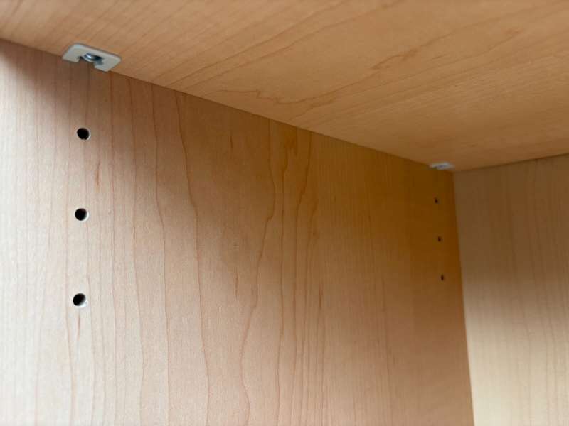 ガラス+木扉　木製両開き書棚　中古_3