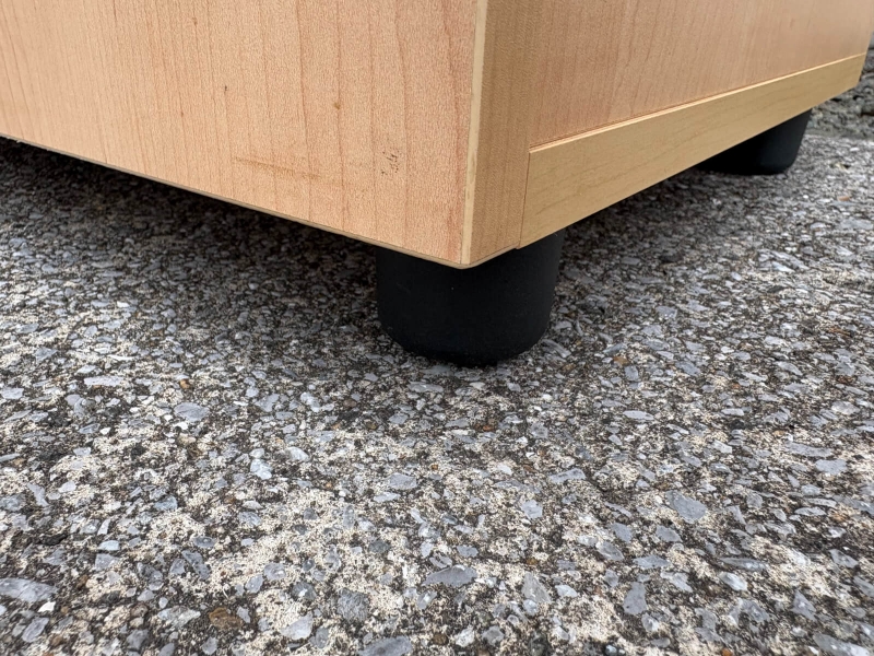 ガラス+木扉　木製両開き書棚　中古_7