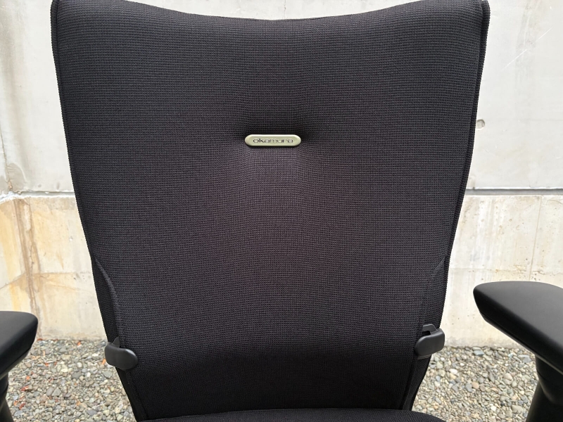 フィーゴチェア 　ハイバック　可動肘・ハンガー付き　ブラック　中古_3