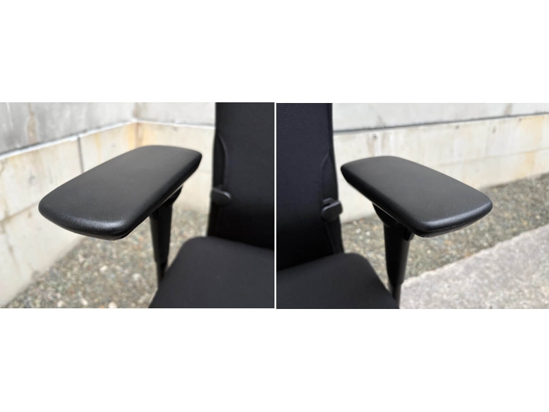 フィーゴチェア 　ハイバック　可動肘・ハンガー付き　ブラック　中古_4