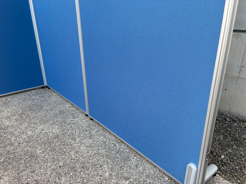 パーティション　OCパネル　L型3連セット　W900+900+900/H1800　ブルー　中古_3