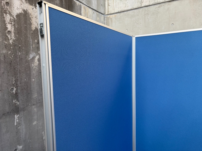 パーティション　OCパネル　L型3連セット　W900+900+900/H1800　ブルー　中古_4