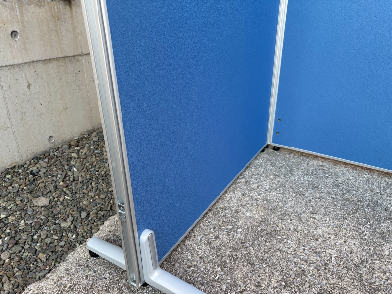 パーティション　OCパネル　L型3連セット　W900+900+900/H1800　ブルー　中古_5