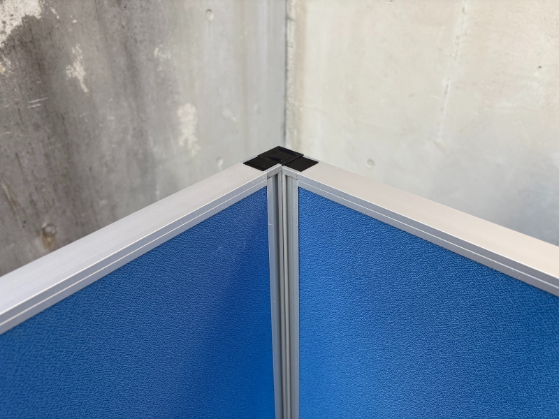 パーティション　OCパネル　L型3連セット　W900+900+900/H1800　ブルー　中古_6