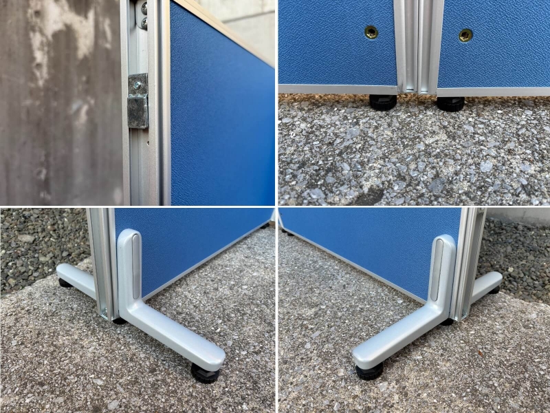 パーティション　OCパネル　L型3連セット　W900+900+900/H1800　ブルー　中古_7