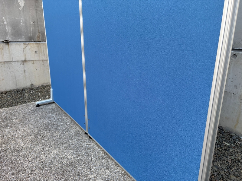 パーティション　OCパネル　2連セット　W900+900/H1800　ブルー　中古_4