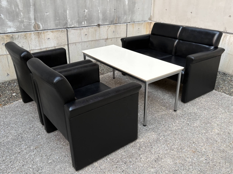 RP-6シリーズ　応接4点セット　レザー張り　中古_0