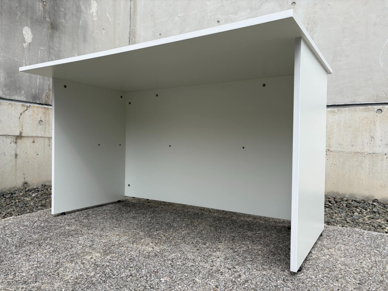 木製ワークデスク　W1200/D700/H700㎜　ホワイト　中古_6