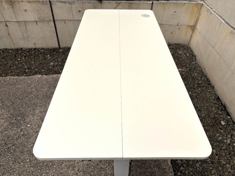 電動昇降デスク　W1400/D600/H730-1180㎜　引出し付き　中古_3