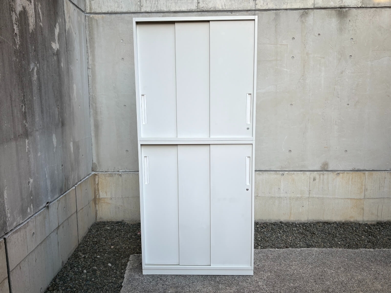 ハイパーストレージ HS　3枚引戸書庫　上下セット（A4 5段対応）　中古_1