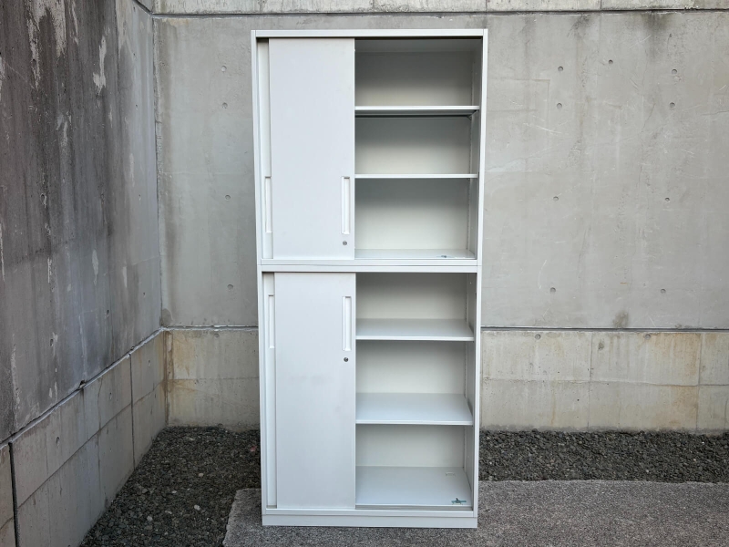 ハイパーストレージ HS　3枚引戸書庫　上下セット（A4 5段対応）　中古_2