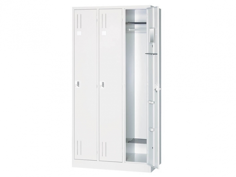 3人用プッシュ錠ロッカー　BL37-AW　新品