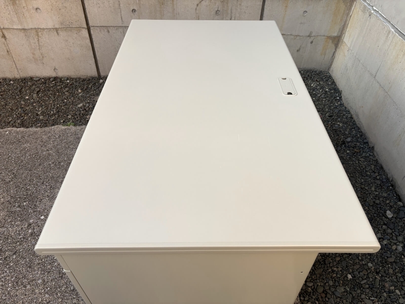 LAデスクシリーズ　片袖机　W1200　ライトグレー　中古_1
